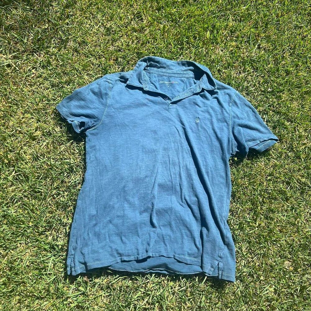 John Varvatos y2k polo blue mens size M